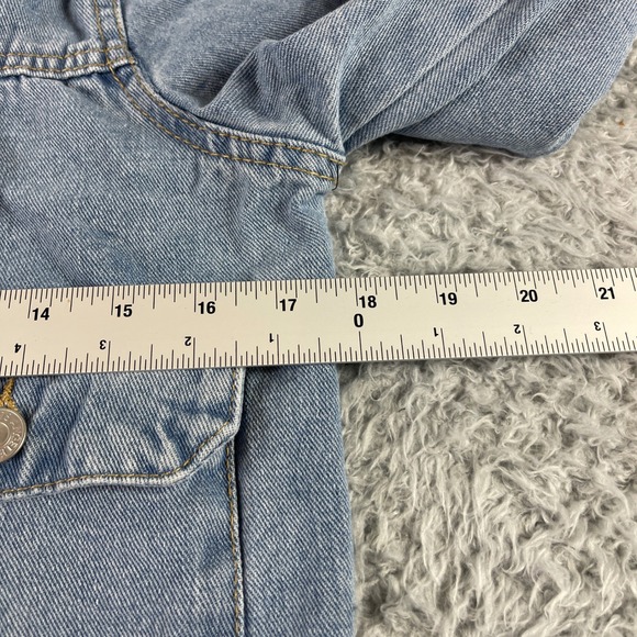BBJ Los Angeles Light Wash Denim Jacket Women's Size S Cropped Trucker Style - Picture 4 of 8